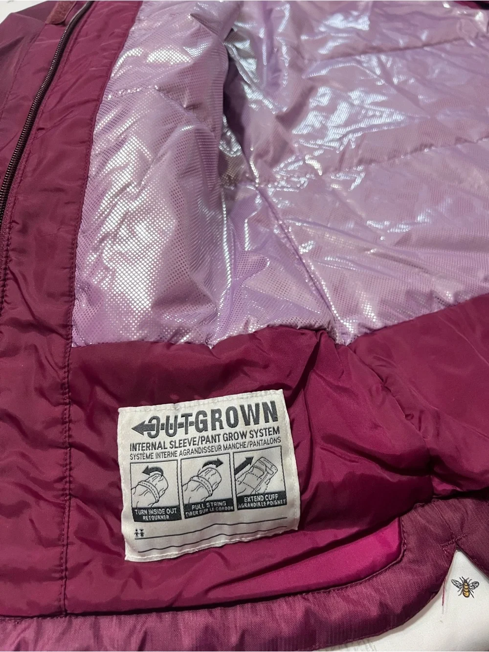 Columbia Kids Hooded Puffer Jacket in Plum
